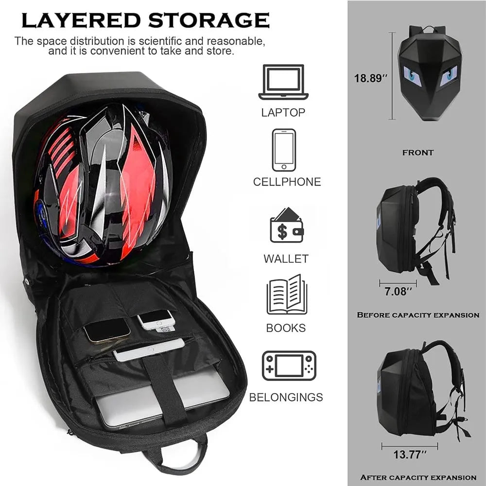 LED Bag Backpack | Eyes Bag | LED Rider Backpack